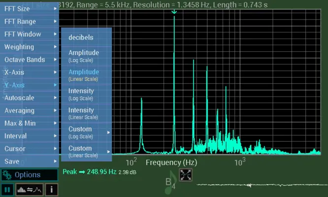 Spectrum Analyzer android App screenshot 1