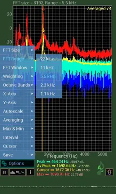 Spectrum Analyzer android App screenshot 2